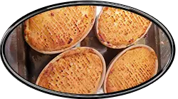 fish pie topped with cheese