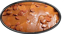 sliced pork and chorizo