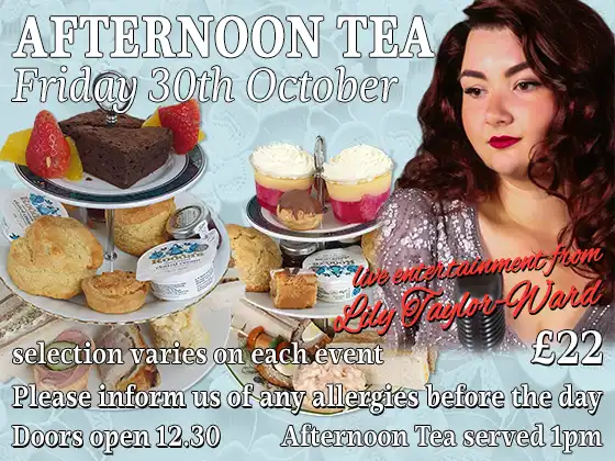 afternoon tea with lily Taylor-Ward friday 30th october 