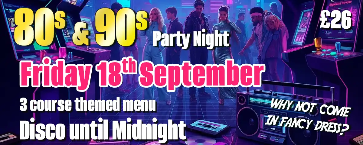 80s and 90s friday 18th September header