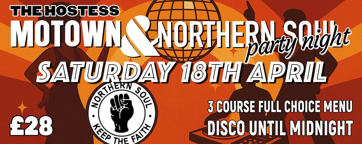 northern soul and motown party night Saturday 18th April