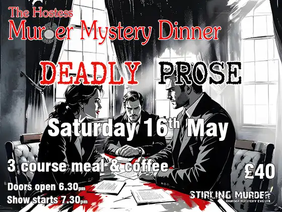 murder mystery with stirling murder saturday 16th may